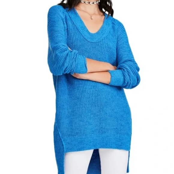 NWT free people Sunday scoop neck tunic sweater xs - Picture 1 of 7